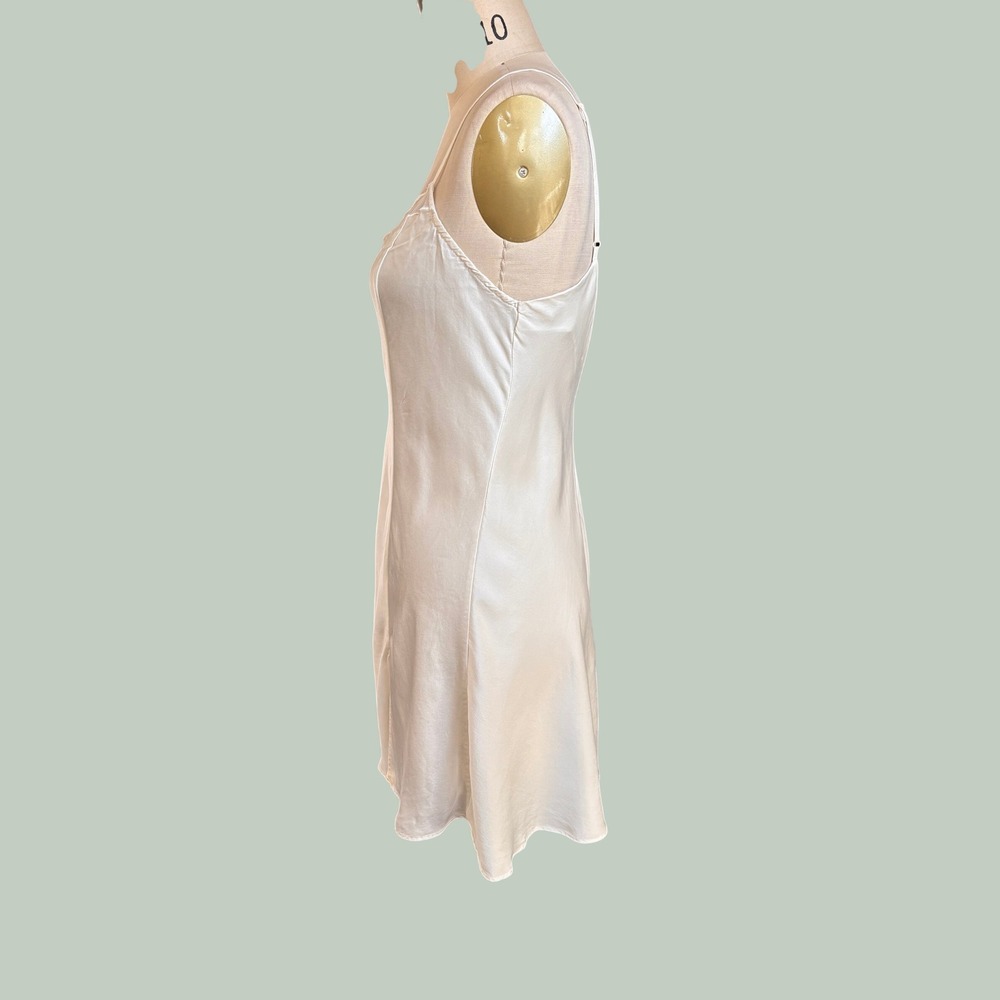 90s Lingerie Victoria's Secret Silk Embroidered Heart Slip Large Cream Vintage - Picture 5 of 12